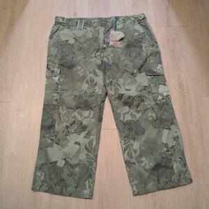 Gramicci‎ Women Size 14 Camo Butterfly Pants Skater Hiking Fairy Grunge Wide Leg